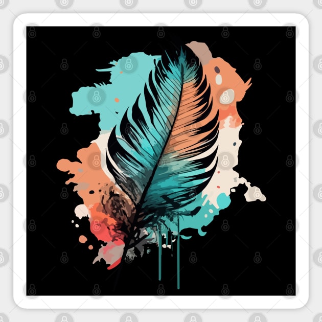 Bird Feathers Magnet by CatCoconut-Art